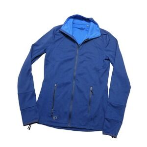 Pearl Izumi Jacket Womens Medium Blue Full Zip Cycling Track Thumbholes Athletic